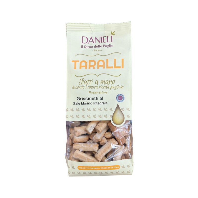 Danieli - Taralli - Grissinetti al Sale Marino integrale - 240g