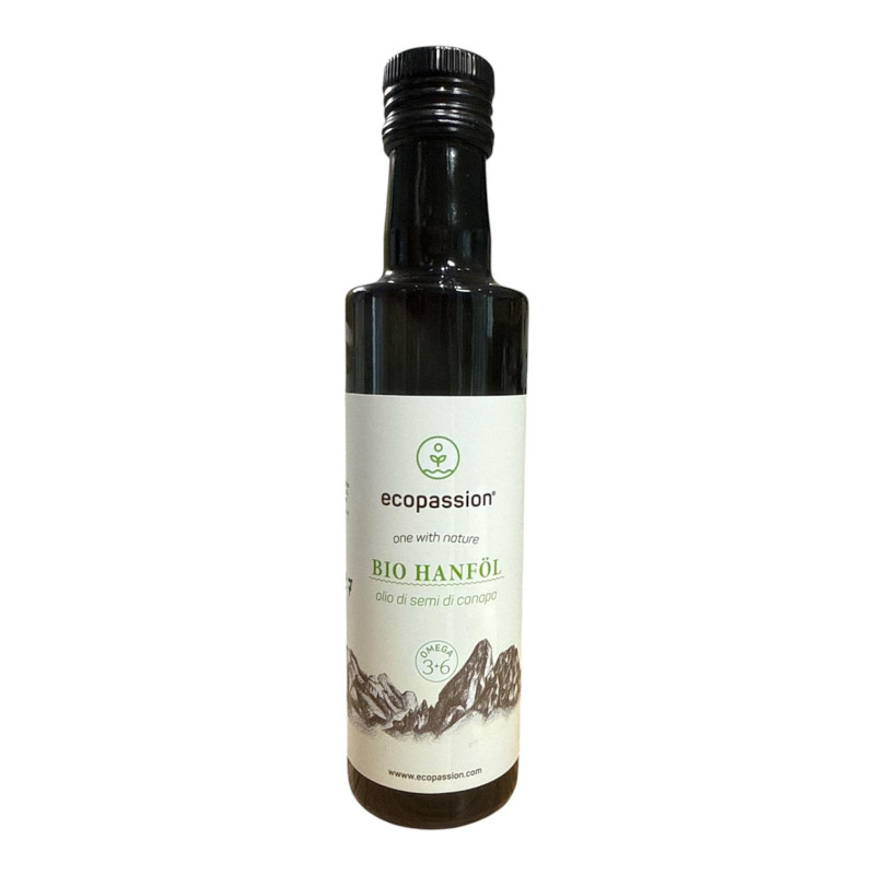 Ecopassion Bio Hanföl – Bio Hanfsamenöl mit Omega 3 - 6 - 250ml