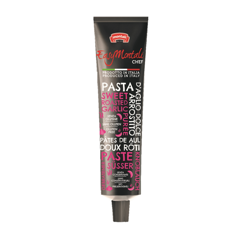 Montali EasyMontali Chef Süße Geröstete Knoblauchpaste – Glutenfrei - Ohne Konservierungsstoffe - 128g