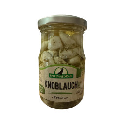 Spreewaldrabe Knoblauch Kräuter – Eingelegter Knoblauch mit Kräutern – 185 g